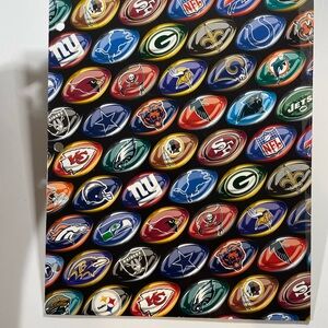 VTG NFL Binder 2 Pocket Folder 2001 Crown Pro Football Teams